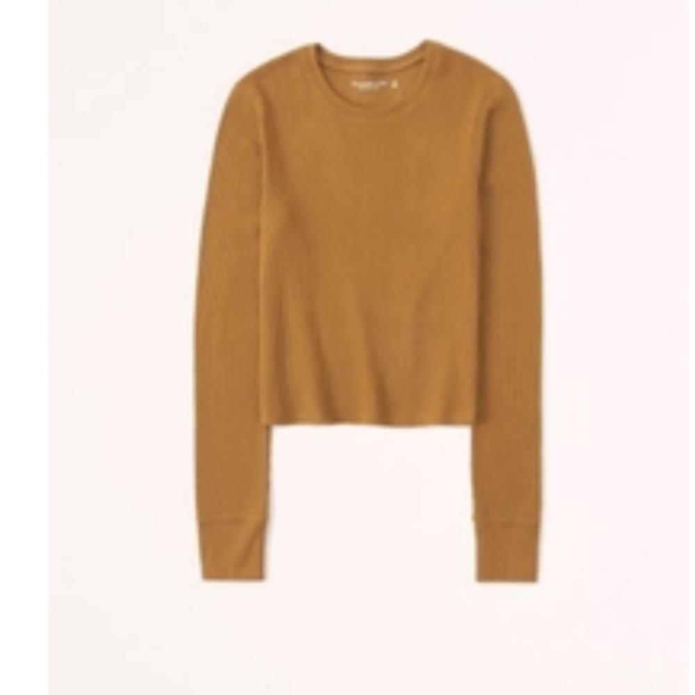A&F Essential Long-Sleeve Waffle Top